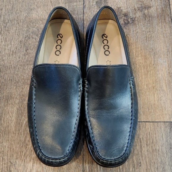 Ecco Moc Toe Driving Loafers Leather Slip On Shoes main image 12